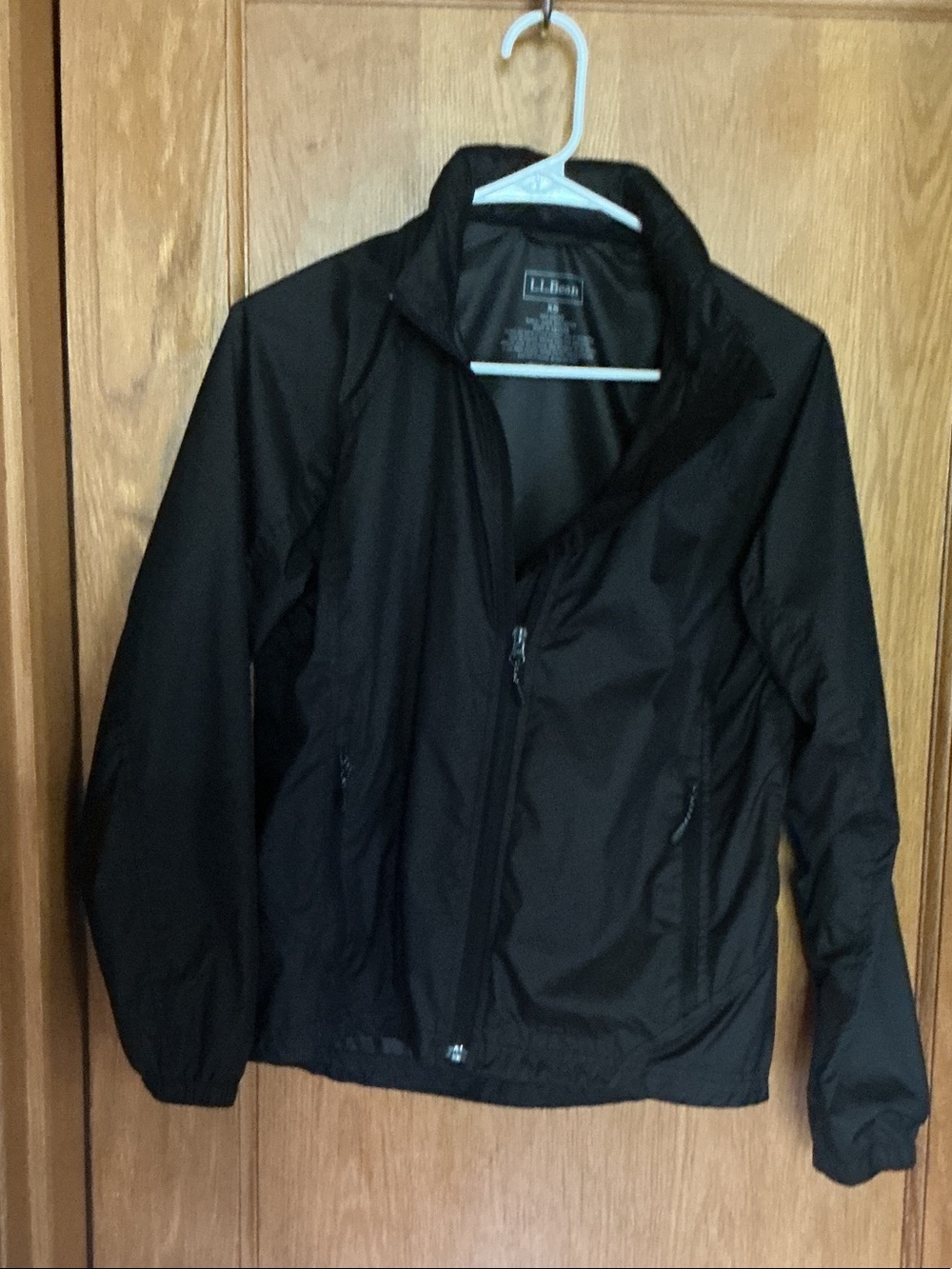 L.L.Bean women's black Casco Bay Windbreaker XS